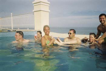 Footrub in the pool